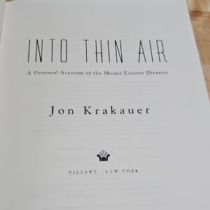 3 for $10 🏔️ Jon Krakauer INTO THIN AIR Book Mount Everest Disaster 1996 Climb
